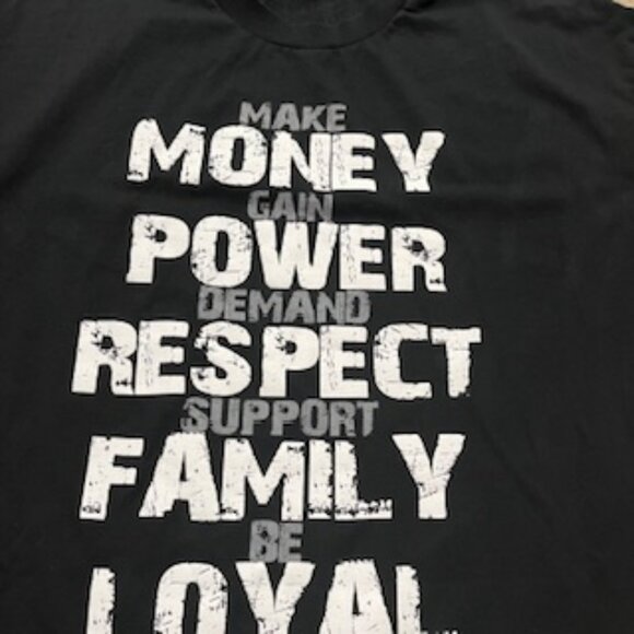 Street‎ Dreams T-Shirt Men’s 2XL Money Power Respect Graphic Black Short Sleeve - Picture 6 of 8